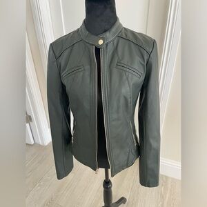 Guess faux leather racing jacket